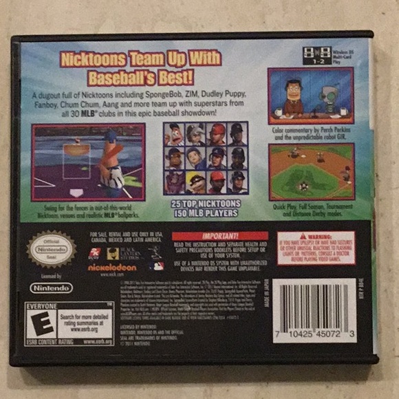 Nicktoons MLB Nintendo DS Game Nickelodeon Baseball - Picture 4 of 15
